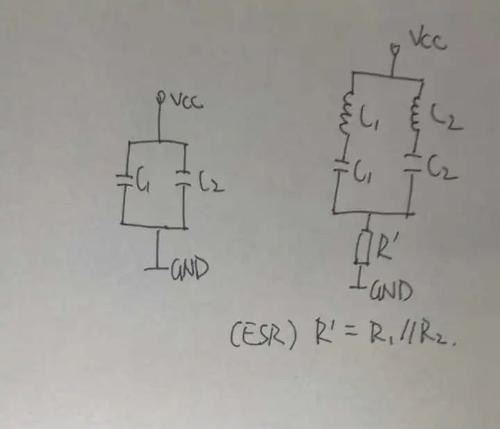 What is purpose of connecting a polar capacitor and a non-polar capacitor in parallel?
